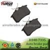 High Quality D340-7335 Rear Brake Pad For Audi, Peugeot, Renault, Volkswagen