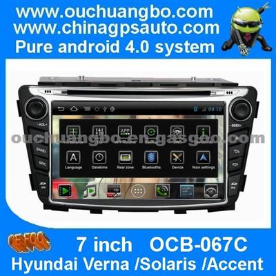 Ouchuangbo Android 4.0 Car In Dash Audio Stereo DVD S150 MP3 Player FM Radio For Hyundai Verna /Solaris /Accent