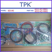 Komatsu S6D140,SA6D140 Cylinder Block Gasket Kit,6211-K2-9901 6212-K2-9901,6211-K2-9800,6212-K2-9801