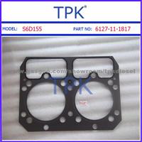 Komatsu S6D155,SA6D155,S6D155-4,SA6D155-4 Cylinder Head Gasket Kit, 6127-11-1817,6127-11-1087