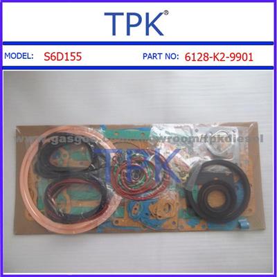 Komatsu S6D155,SA6D155 Cylinder Block Gasket Kit, 6128-K2-9901,6128-K2-1025