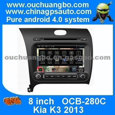 Ouchuangbo Android 4.0 A8 Chipset 3G Wifi Car DVD For Kia K3 2013 GPS Radio Bluetooth TV IPod S150 Audio Video Player