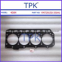 Yanmar 4D84 Cylinder Head, Full, Overhaul Gasket Kit,Set, YM729150-35041