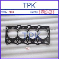 Isuzu 4LE1 Cylinder Head, Full, Overhaul Gasket Kit,Set, 8-98074-776-0 8-97322-550-0