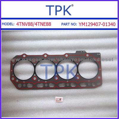 Yanmar 4TNV88 4TNE88 Cylinder Head, Full, Overhaul Gasket Kit,Set, YM129407-01340