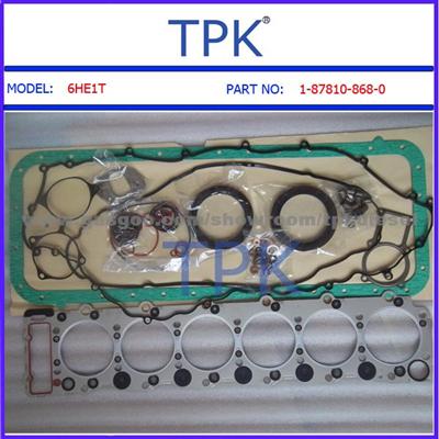 Isuzu 6HE1, 6HE1T Full, Overhaul Gasket Kit,Set, 1-87810-868-0