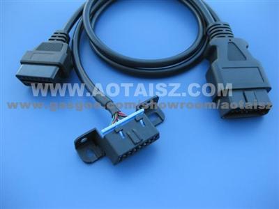 EOBD Obd2 1 To 2 Cable OBD M To 2f Assembled Style Cable