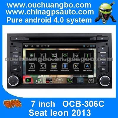 Ouchuangbo Android 4.0 Head Unit Sat Nav For Seat Leon 2013 S150 GPS Navigation USB SD Bluetooth Radio TV IPod Touch Screen