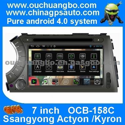 Ouchuangbo Android 4.0 Auto Radio For SsangYong Actyon /Kyron Car DVD Player GPS Bluetooth Hot TV S150 System OCB-158C