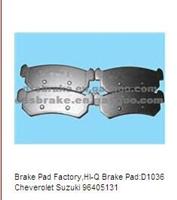 Brake Pad Factory,HI-Q Brake Pad:D1036 Cheverolet Suzuki 96405131