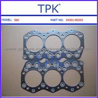 Mitsubishi S6K Cylinder Head, Full, Overhaul Gasket Kit,Set,34301-00203