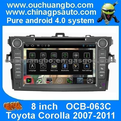 Ouchuangbo Android 4.0 Car Audio DVD Player For Toyota Corolla 2007-2011 Radio GPS Navigation 3G Wifi S150 System