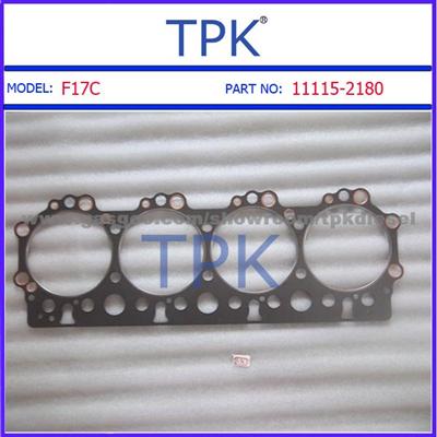 Hino F17C Cylinder Head, Full, Overhaul Gasket Kit,Set, 11115-2180