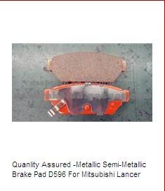 Quanlity Assured -Metallic Semi-Metallic Brake Pad D596 For Mitsubishi