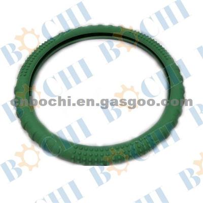 Leather Green Steering Wheel Cover