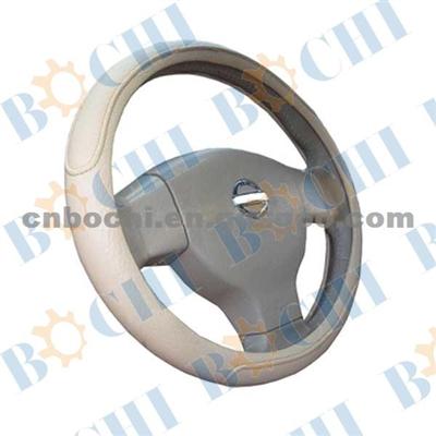 Gray Auto Steering Wheel Cover