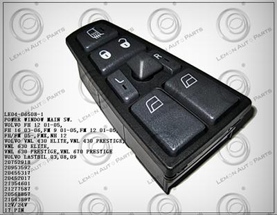 VOLVO FH,FM,VNL POWER WINDOW MAIN SWITCH 20752918 20953592 20455317 20452017 21354601 21277587 20568857 21543897