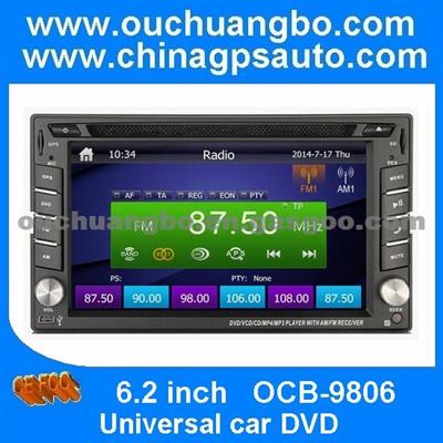 Ouchuangbo 2 Din 6.2 Inch 2 Din Universal Dvd Rado Satnavi Support BT IPod