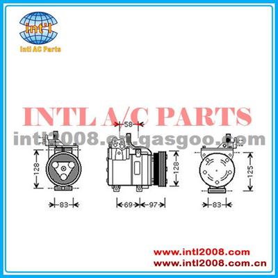 HS15 /HS-15 Ac Compressor HALLA For HYUNDAI ACCENT (LC) HYUNDAI ACCENT SALOON 97701-1C150 97701-25000 977011C150 9770125000