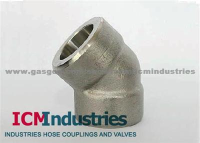 Forged 3000lb Stainless Steel Socket 45 Deg Eblows