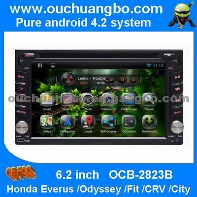 Ouchuangbo Auto DVD Stereo Radio Player Honda Everus /Odyssey /Fit CRV City Car Multimedia Kit Android 4.2 System