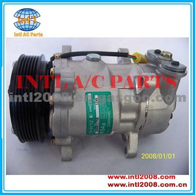 9646273880 1438F SD6V12 12V/24V A/C Compressor Auto For Peugeot 206 307 9655191580 TSP0155334 HDi, Hybrid,I Bivalent