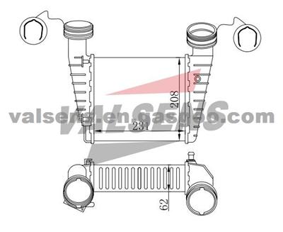 SKODA/VW INTERCOOLER 3B0145805D/8D0145805C