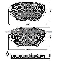 TOYOTA RAV4 2001-2005 BRAKE PAD 04465-42080/04465-42110/D862