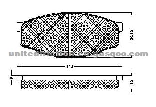 TOYOTA Cressida 1985-1988 BRAKE PAD 04465-22070/MD207