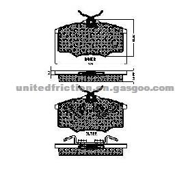 VOLKSWAGEN Pointer Latin America 2004 BRAKE PAD MD1173/1605 021