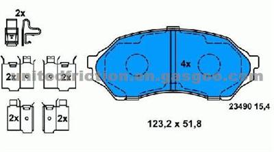 MAZDA Protege 1.6 Liter 1999-2001 BRAKE PAD MD798/B2YD-33-28Z