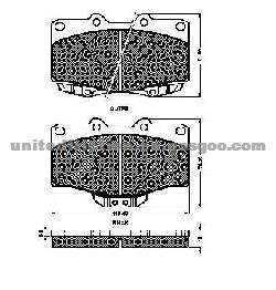 TOYOTA 4Runner 1992-2000 BRAKE PAD MD611/04465-35140