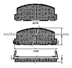 ISUZU Pickup 1984-1987 BRAKE PAD MD285/94 136 642