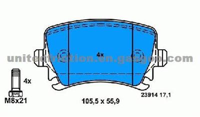 AUDI A3 2006-2010 BRAKE PAD MD1108/1K0 698 451