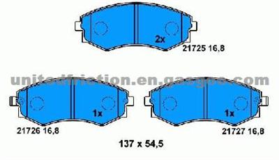 HYUNDAI Elantra 1996-1998 BRAKE PAD MD449/58101-28A00