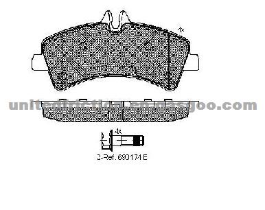 DODGE TRUCK Sprinter 3500 2007-2009 BRAKE PAD MD1318/004 420 81 20