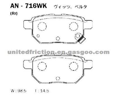 TOYOTA Corolla (Latin America) 2013 BRAKE PAD MD1354/04466-12130