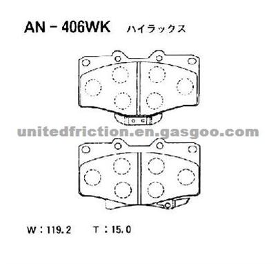 TOYOTA T100 4WD 1993-1998 BRAKE PAD MD611/04465-35140