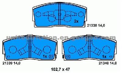 DAIHATSU Charade 3 Cyl 1989-1992 BRAKE PAD MD456/04491-87101