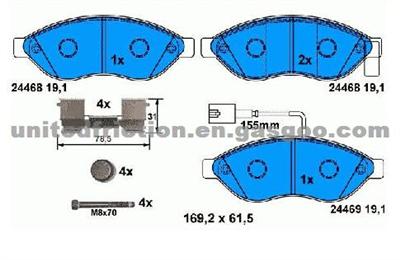 FIAT DUCATO Bus BRAKE PAD GDB1681/WVA24469