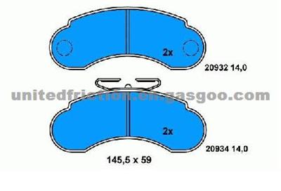 MERCEDES (COMMERCIAL) MB 100D 1988-1996 BRAKE PAD MD1251/631 420 03 20