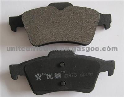 Non-Asbestos Passenger Car Brake Pad D973 Mazda Renault Nissan