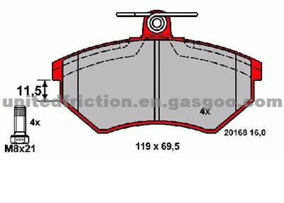 VOLKSWAGEN Brake Pad D696