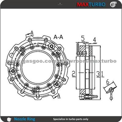 TD08(TF08L) Nozzle ring 49174-00566 /