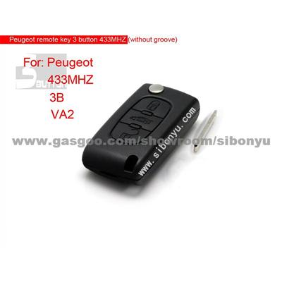 Peugeot Remote Key 3 Button Mhz 433 (307 Without Groove)