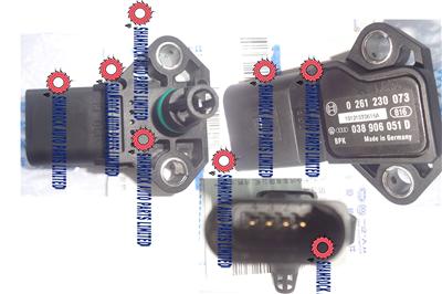 A3/A4/A6/Beetle/Jetta/Passat/SKODA/OCTAVIA/SUPERB MAP Sensor 0261230073/ 038906051D/ 0-261-230-073/ 038-906-051-D/ 0261230073/038906051D 100% Original