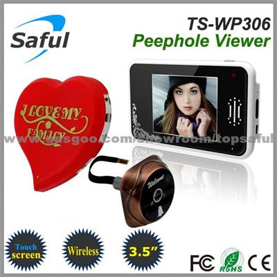 2014 Newest 3.5'' Touch Screen 2.4GHz Wireless Digital Door Peephole Viewer