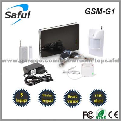 SMS Remotely Control IOS & Android App Support Multi-Language Home Security Gsm Alarm System