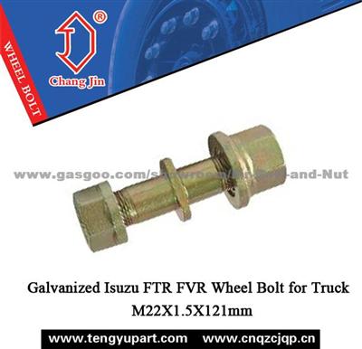 Galvanized Isuzu FTR FVR Wheel Bolt For Truck