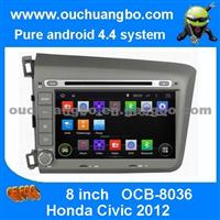 Ouchuangbo Car Radio GPS Navigation DVD Android 4.4 System Honda Civic 2012 Multimedua Stereo System 3G Wifi USB